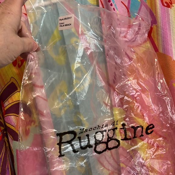 Macchiato di Ruggine beach coverup/kimono in “Palm Beach” color. - Picture 3 of 7